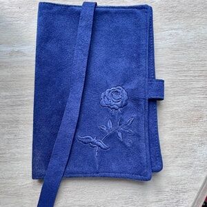 Suede Leather Journal /Book Cover Royal Blue